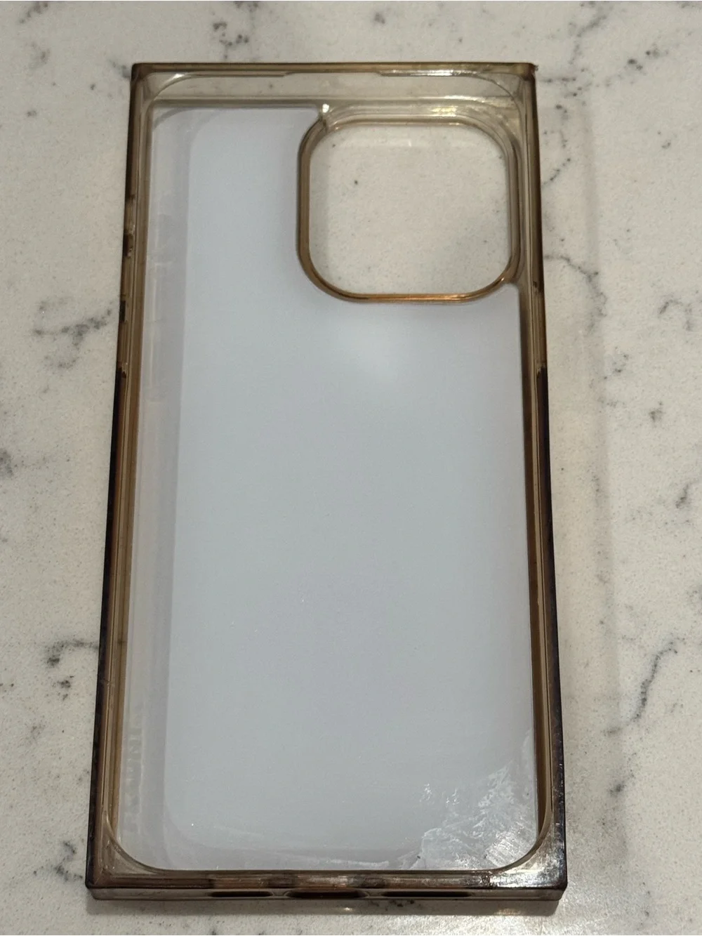 Tortoiseshell Style Phone Case in Black & Orange iPhone 15 Pro Max